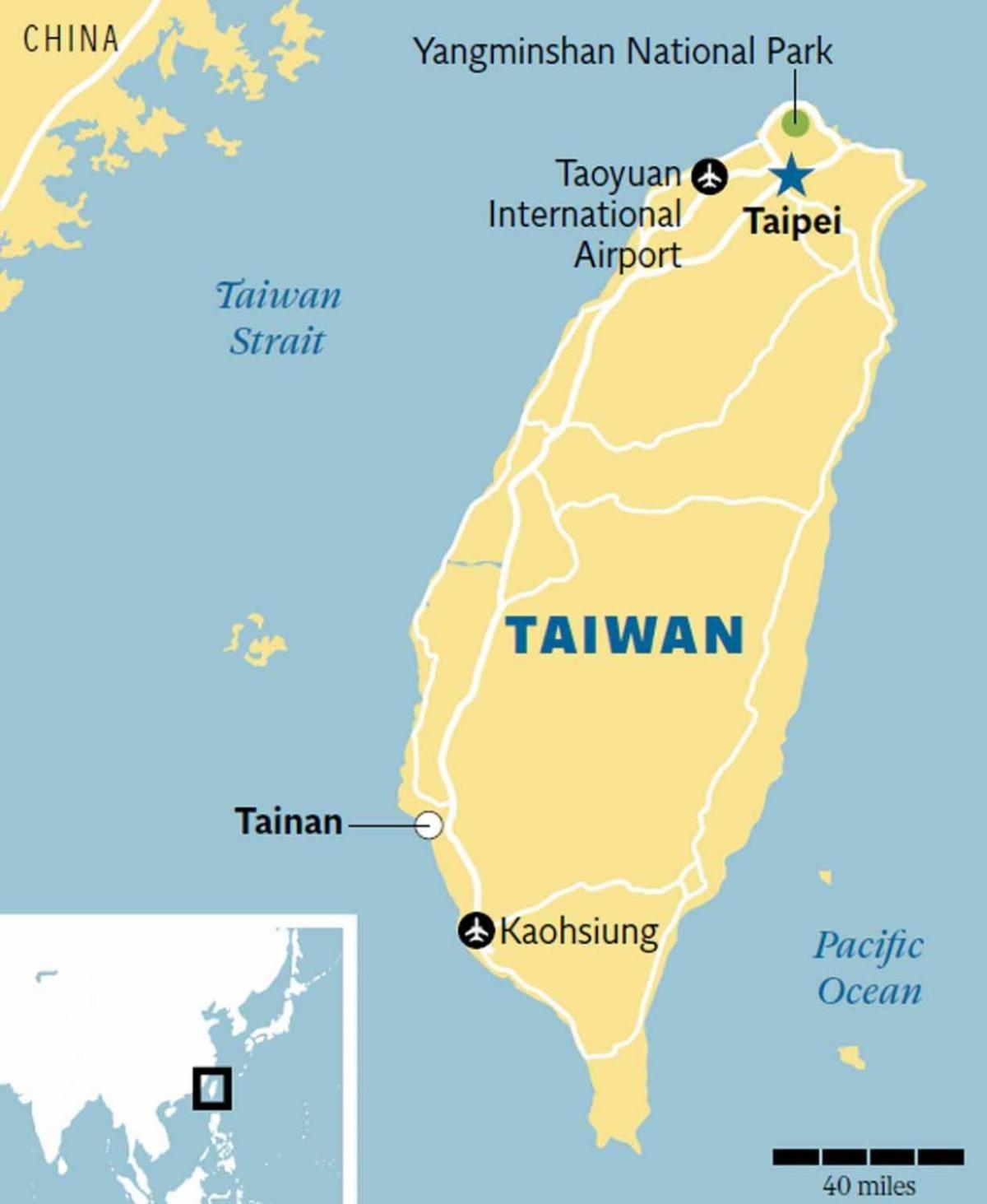 تائیوان tainan نقشہ